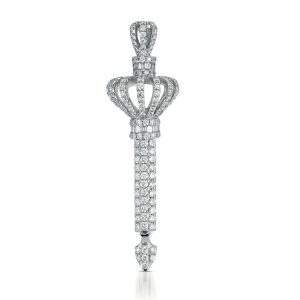 White Gold Key Charm White Gold Key Charm