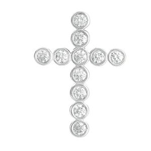 Diamond Cross Pendant 28mm