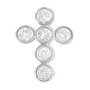 Diamond Cross Pendant 15mm