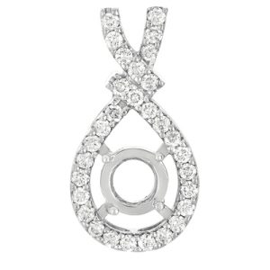 Diamond Pendant For 2ct Round Stone Diamond Pendant For 2ct Round Stone