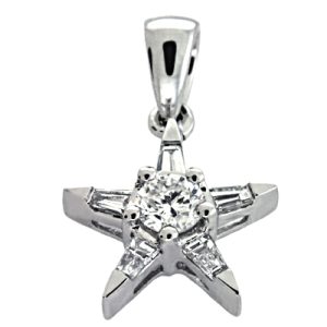 White Gold Diamond Pendant White Gold Diamond Pendant