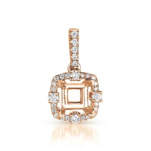 Diamond Pendant For 1ct Princess Center