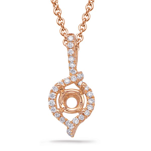 Diamond Pendant For 1ct Round Stone