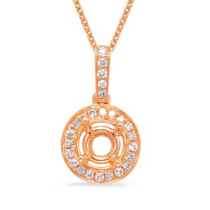 Diamond Pendant For 1.25ct Round Stone