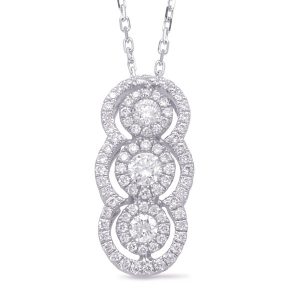 White Gold Diamond Pendant White Gold Diamond Pendant