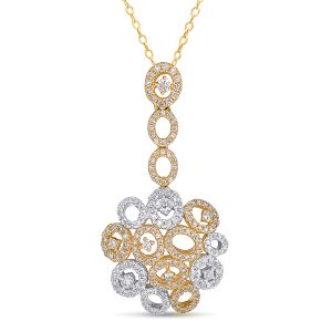 White & Yellow Gold Diamond Pendant