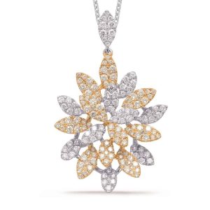 Yellow & White Gold Diamond Pendant