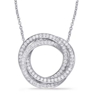 White Gold Diamond Circle Pendant