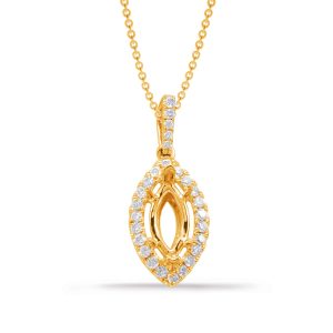 Diamond Pendant For 10x5m Marquise Cente