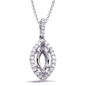 Diamond Pendant For 6x3mm Marquise Cente