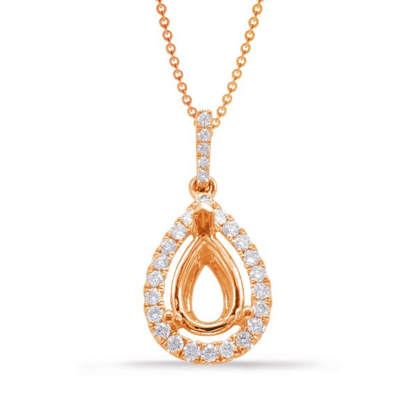 Diamond Pendant For 5x3mm Pear Center