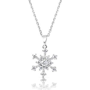 White Gold Snowflake Diamond Pendant