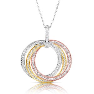 Tri Color Diamond Pendant