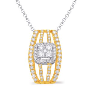 Yellow & White Gold  Diamond Pendant