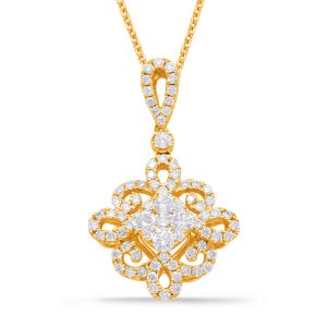 Yellow Gold Diamond Pendant