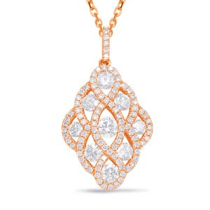 Rose Gold Diamond Pendant