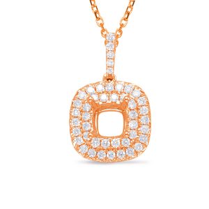 Diamond Pendant 0.50ct Cushion Center