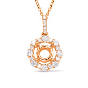 Diamond Pendant For 0.25ct Round Center