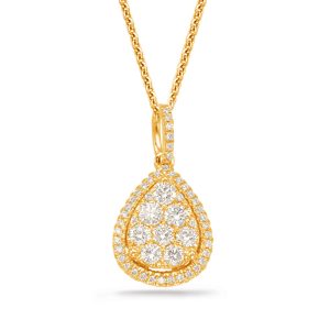 Yellow Gold Diamond Pendant