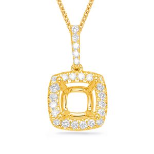 Diamond Pendant For 5.8mm Cushion