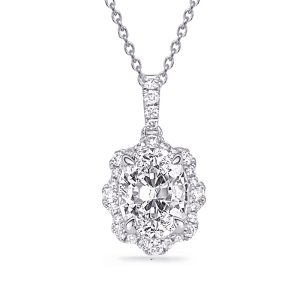 White Gold Diamond Pendant White Gold Diamond Pendant